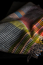 Load image into Gallery viewer, Wallace Sewell Lambswool Block Print and Pinstripe Multi Color Throw
