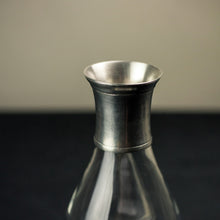 Load image into Gallery viewer, Tall Carafe with Pewter Collar, Handcrafted in Italy
