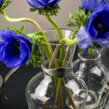 Load image into Gallery viewer, Wine or Floral Liter Carafe, Crystal Glass with Pewter, Handcrafted in Italy
