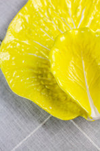 Load image into Gallery viewer, Portuguese Secla Yellow Cabbageware Chip and Dip Server
