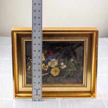 Load image into Gallery viewer, Pansy Oil Painting in Gilt Frame
