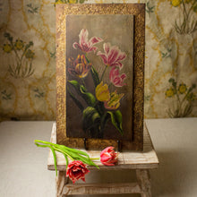 Load image into Gallery viewer, Wood Cabinet Door Floral Painting
