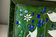 Load image into Gallery viewer, Birds Motif Green Wall Plaque - Sylvia Leuchovius 1970s
