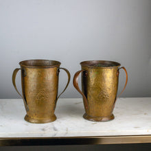 Load image into Gallery viewer, Pair of Hand-Hammered Planters, Belgian
