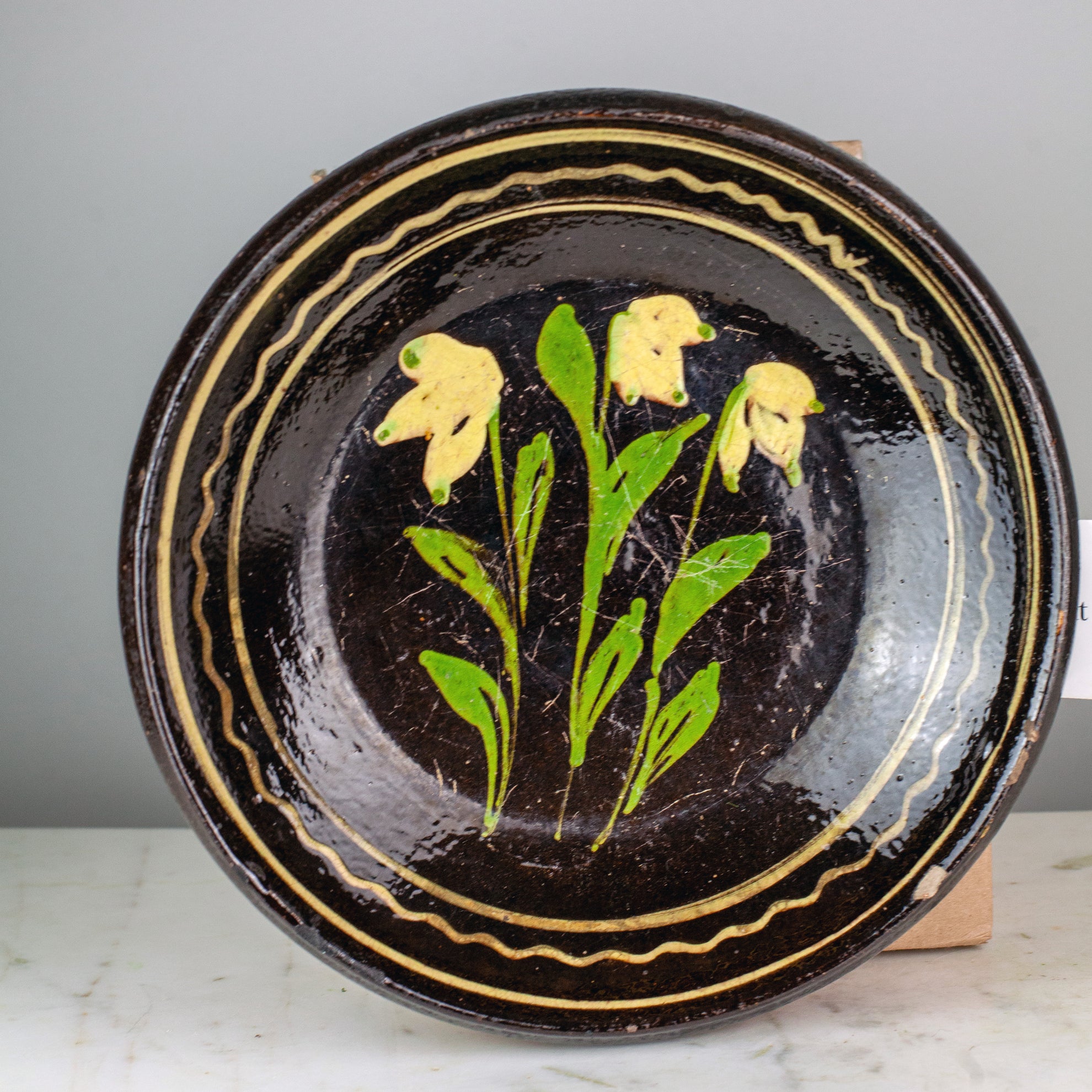 Alsace yelloware floral plate