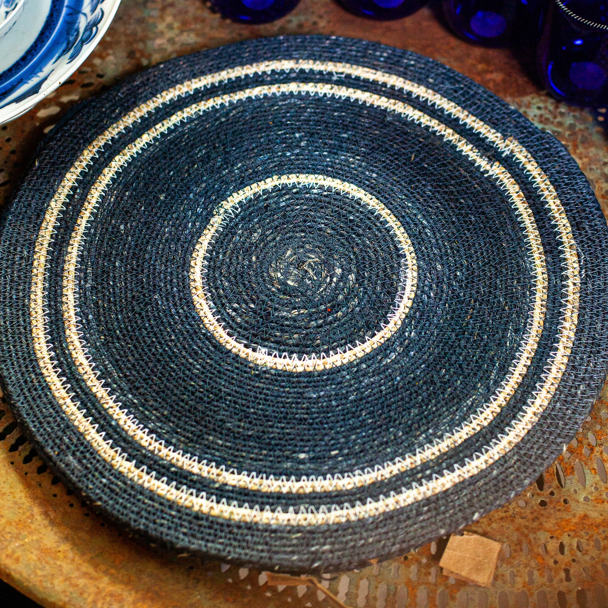 Navy Woven Seagrass Placemats