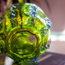 Load image into Gallery viewer, Vintage Green Glass Knob Vase
