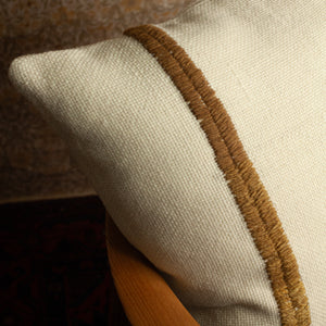 TREKO Pillow Makun Stitch White/Ocre 26x26"