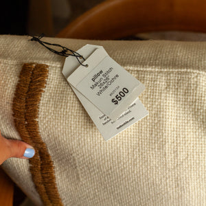 TREKO Pillow Makun Stitch White/Ocre 26x26"