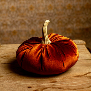 Velvet Stuffed Pumpkin, 6.25"