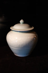 Vintage Celadon Ginger Jar