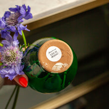 Load image into Gallery viewer, Pietra Handmade Ionian Blue &amp; Green Drip Bud Vase with Handle
