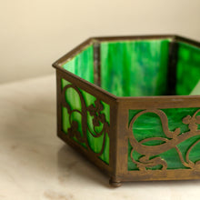 Load image into Gallery viewer, Art Nouveau Brass And Glass Fernery, Hexagon
