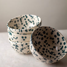 Load image into Gallery viewer, Splatterware Bowl, Set of 4, in Color Nettle
