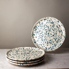 Load image into Gallery viewer, Splatterware Dinner Plates,Set of 4, in Color Nettle
