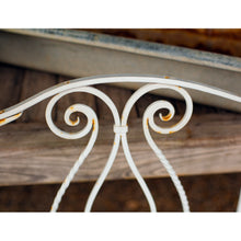 Load image into Gallery viewer, White Iron Bench and Chair Set
