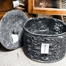 Load image into Gallery viewer, Foliate English Lead Planter w/ Lid
