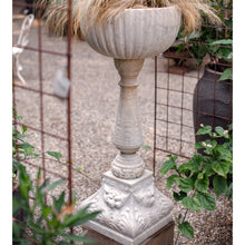 Load image into Gallery viewer, Italian Carved Marble Bowl W/scalloped Font On Pedestal
