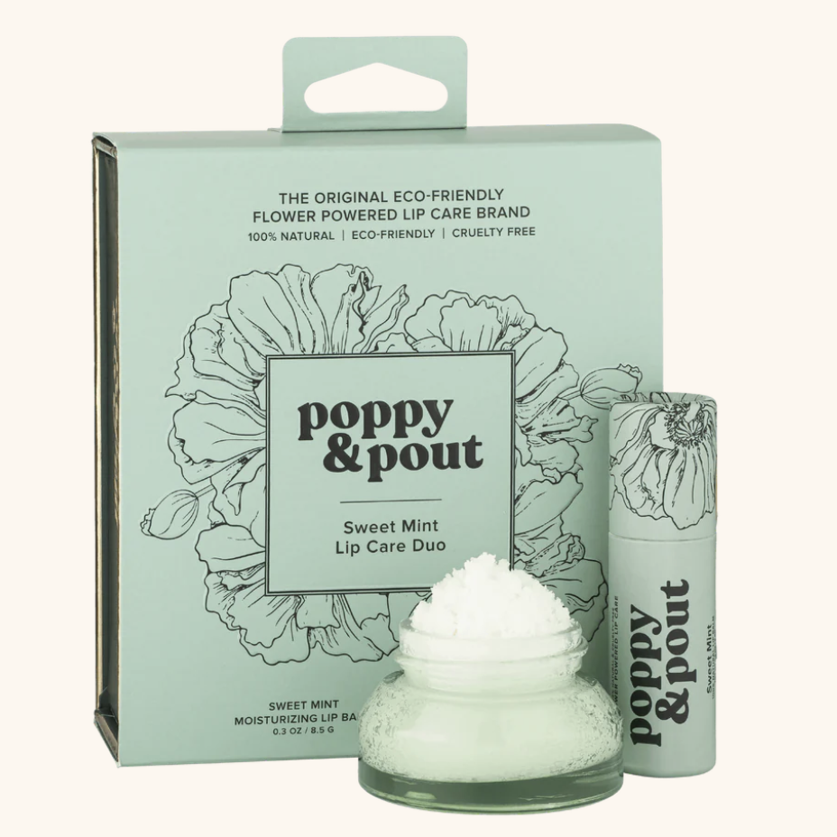 Poppy & Pout Lip Care Gift Set, Sweet Mint