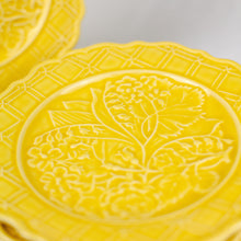 Load image into Gallery viewer, Tiffany and Co. Lily of the Valley Yellow Majolica Plates, Set of 6
