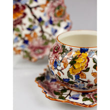 Load image into Gallery viewer, Porcelaine de Gien Handpainted Faience Peonies Plates and Bowl
