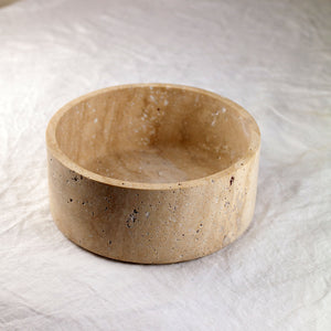 Stone Fruit Bowl, Travertine