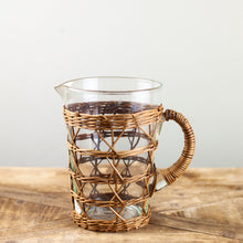 Load image into Gallery viewer, Rattan Cage Tall Pitcher
