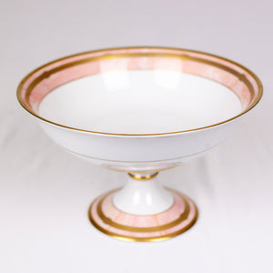 Vintage Dior Porcelain Footed Bowl, Gaudron-Marbre Rose