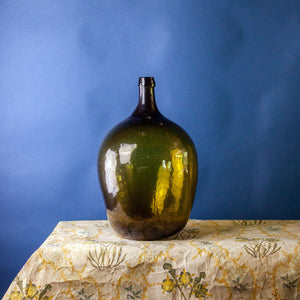 17th Century Green Glass Demijohn