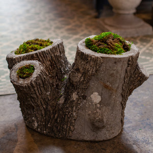 Faux Bois Three Trunk Planter