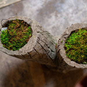 Faux Bois Two Stump Planter