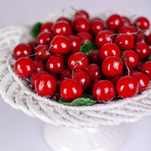 Load image into Gallery viewer, Vintage Porcelain Cherries in White Pedestal Bowl
