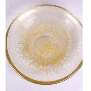 Vintage Murano Gold Fleck Glass Bowl