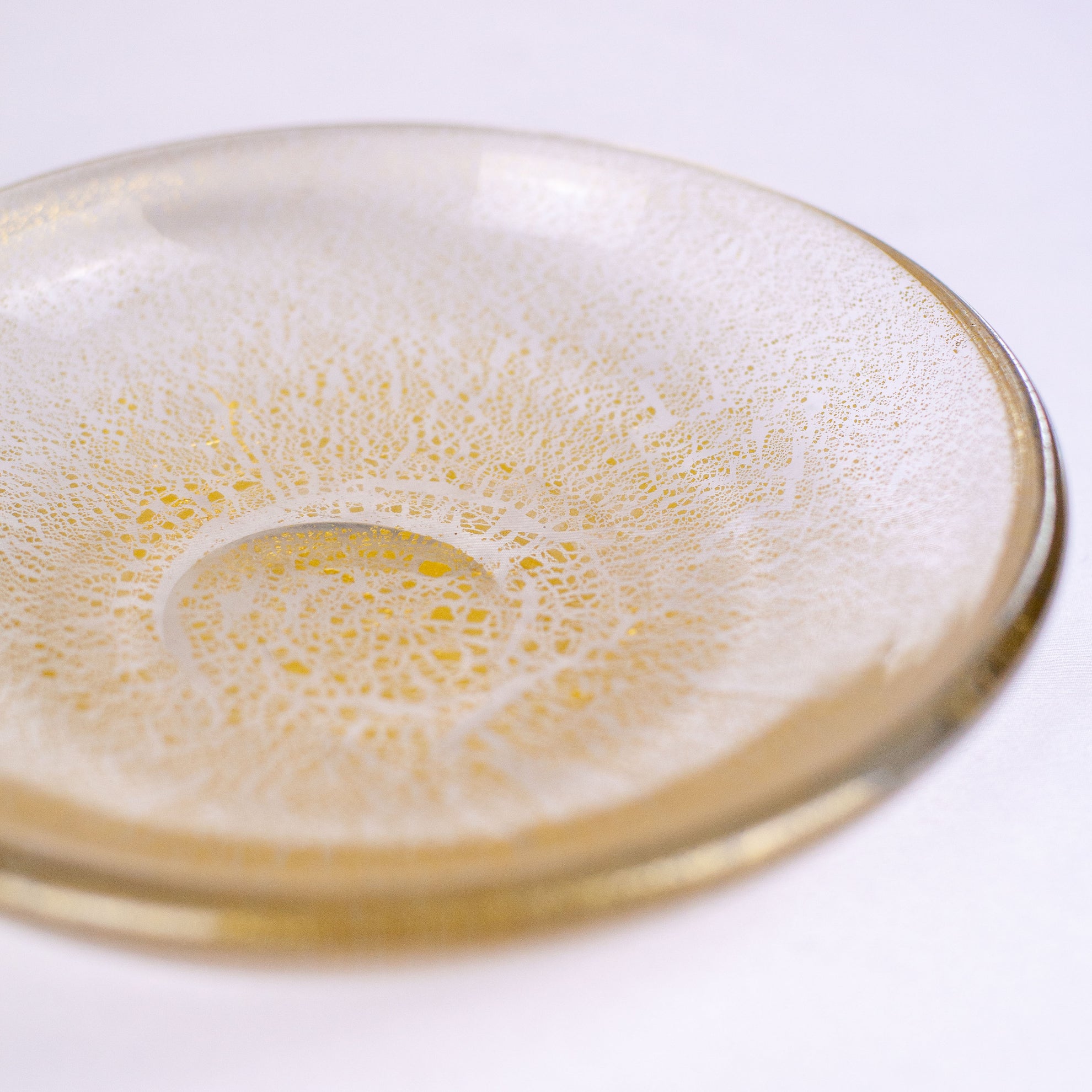 Vintage Murano Gold Fleck Glass Bowl
