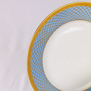 Limoges Blue and Gold Salad Plates