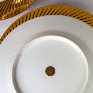 Jean Luce Etched Gold Dinner Plates