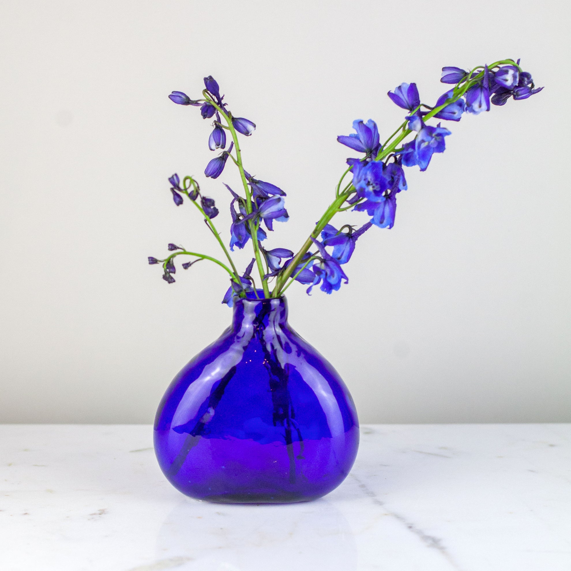 Vintage Blue Glass Budvase