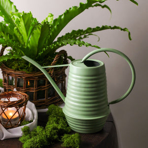 Green indoor watering can