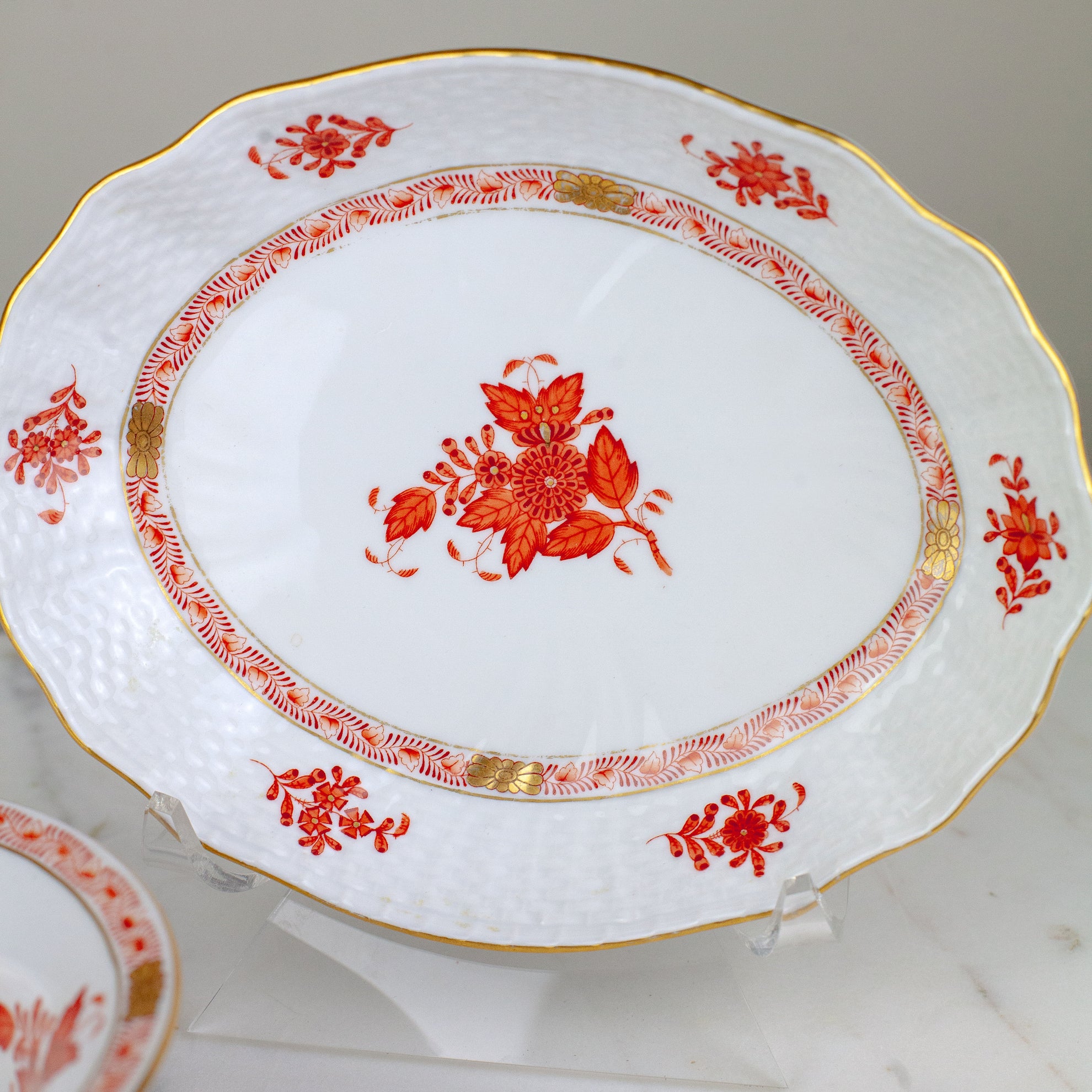 Herend Hungary Porcelain Oval Dish