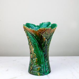 Vintage Majolica Fern Vase