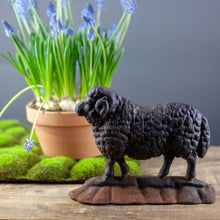 Load image into Gallery viewer, Vintage Cast Iron Sheep Doorstop
