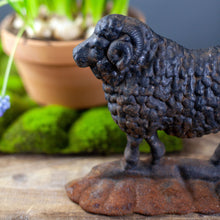 Load image into Gallery viewer, Vintage Cast Iron Sheep Doorstop
