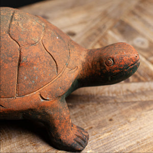 Vintage Terracotta Turtle Garden Sculpture