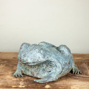 Vintage Brass Garden Frog