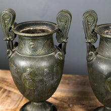 Load image into Gallery viewer, Pair of Neo-Classical Spelter Urns
