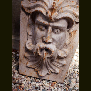 Vintage Bearded Man Iron Fountain Head