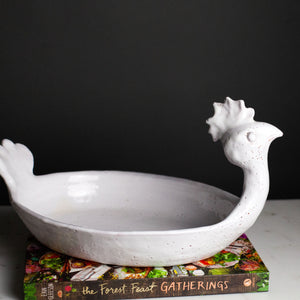 Vallauris Midcentury Chicken Pottery Bowl