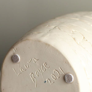Handmade Porcelain Coil Oval Vase