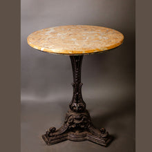 Load image into Gallery viewer, Vintage Cast Iron and Marble Bistro Table
