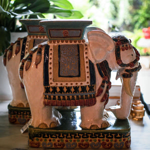 Vintage Hollywood Regency Elephant Plant Stand/Table